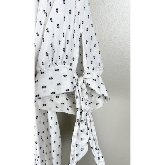 LC Lauren Conrad Women’s V-Neck Ruffled Collar Ivory Blouse Granny Core XL - Picture 3 of 9